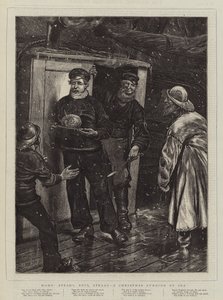 Woho! Ruhig, Jungs, ruhig, ein Weihnachtskuchen auf See von Joseph Nash